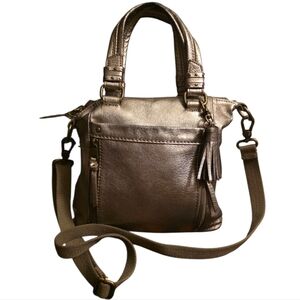The Sak Sequoia Leather Crossbody Bag Metallic Silver